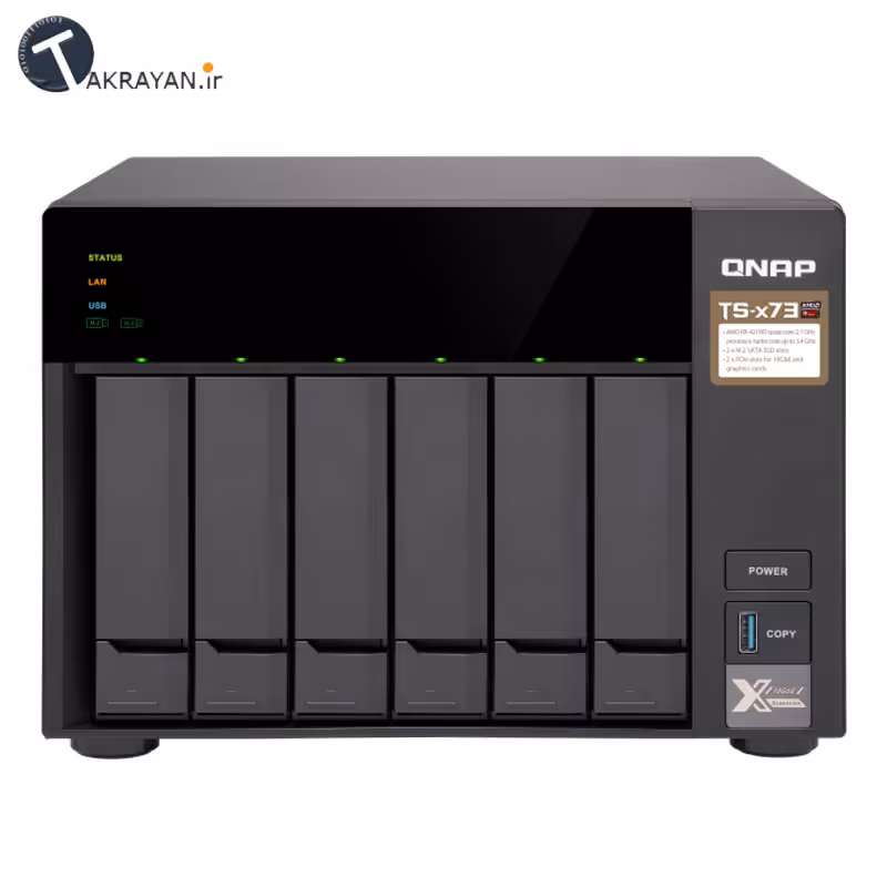 قیمت خرید NAS / ذخیره ساز تحت شبکه کیونپ QNAP TS-673 | Ram 8GB