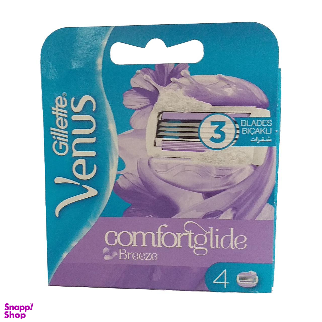 تیغ یدک ژیلت (Gillette) مدل Venus Comfortglide بسته 4 عددی