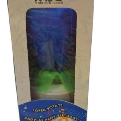 شمع کیک موزیکال آبی