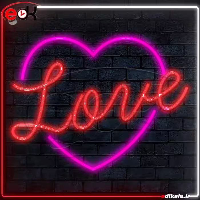 .تابلو نئون طرح قلب شماره 12 کد300697