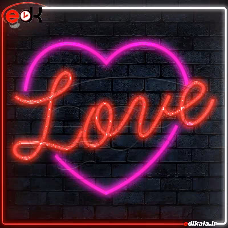 .تابلو نئون طرح قلب شماره 12 کد300697