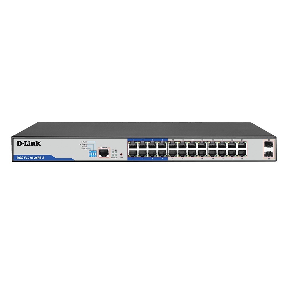 سوئیچ 26 پورت دی لینک DGS-F1210-26PS-E - فراز سیستم