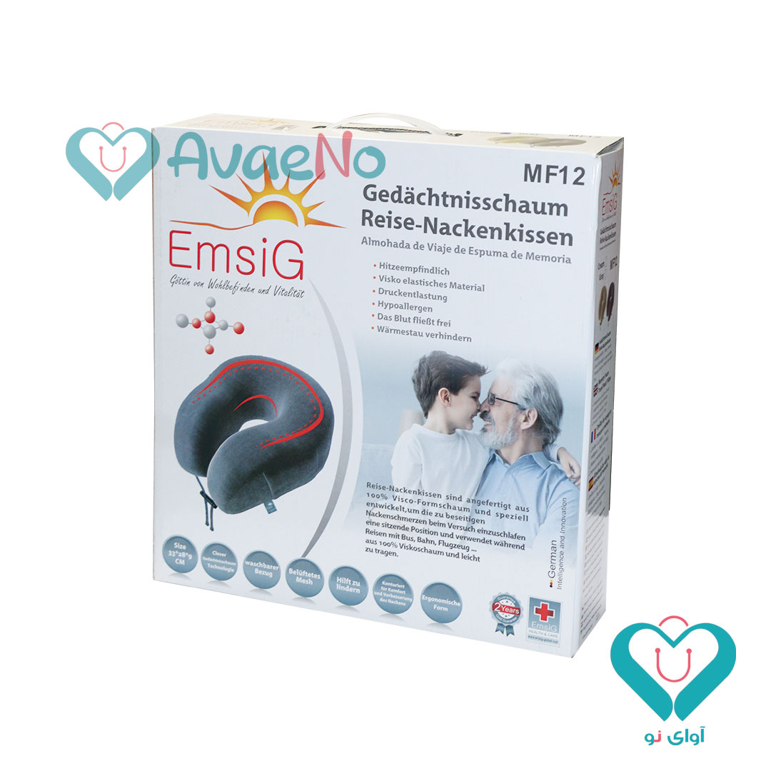 بالش طبی مموری پشت گردنی امسیگ مدل  MF12