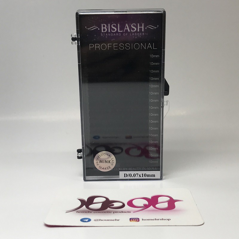 مژه والیوم بیسلش مدل D ضخامت 7 و سایز 10 میلی متر - BISLASH