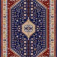 فرش پاتریس  فرش گلیم عشایری400شانه طرح الناز سرمه ای سایزکناره یک دریک ونیم متری