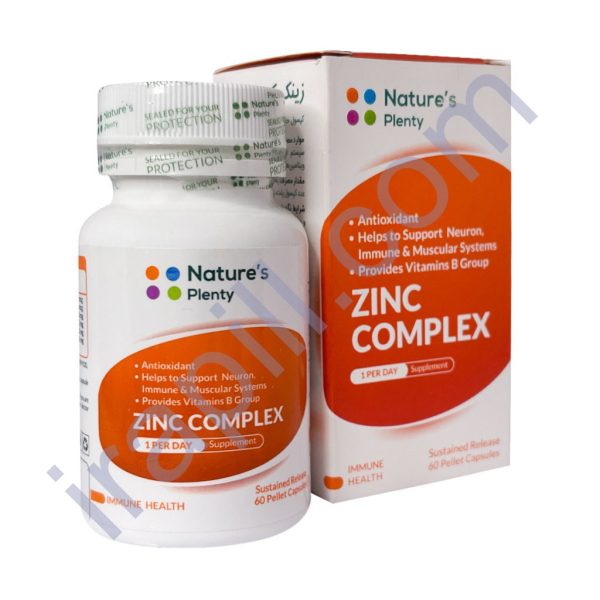 کپسول زینک کمپلکس آهسته رهش نیچرز پلنتی 60 عدد