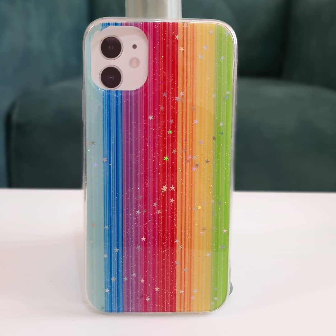 قاب رنگین کمان ژله ای آیفون 11pro
