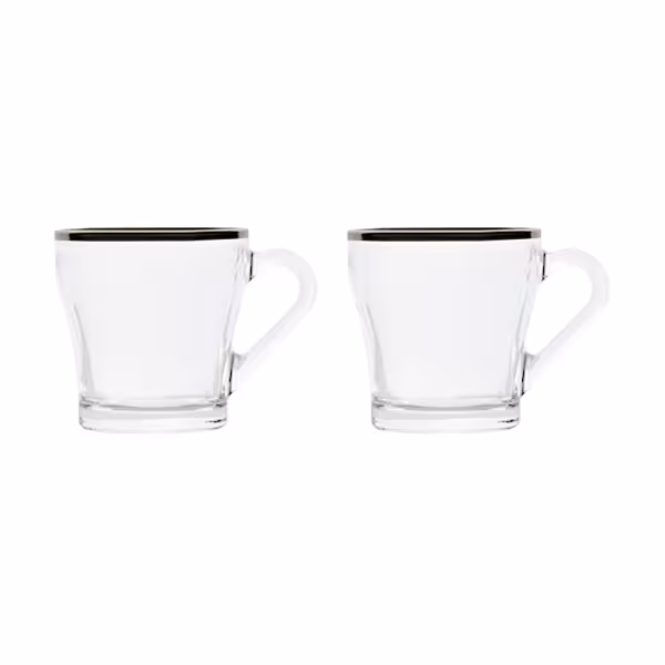 فنجان کروم دسته بلور پلاتین ترک