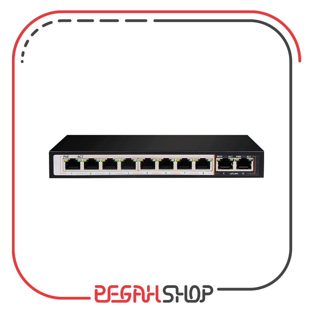 سوییچ 8 پورت برند D-Link مدل DGS-F1010P-E
