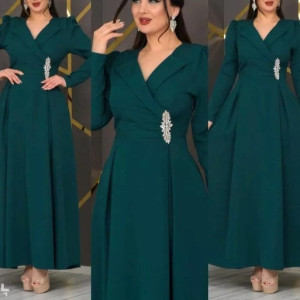 پیراهن مهمانی زنانه کرپ مازراتی اعلا مدل نادیا