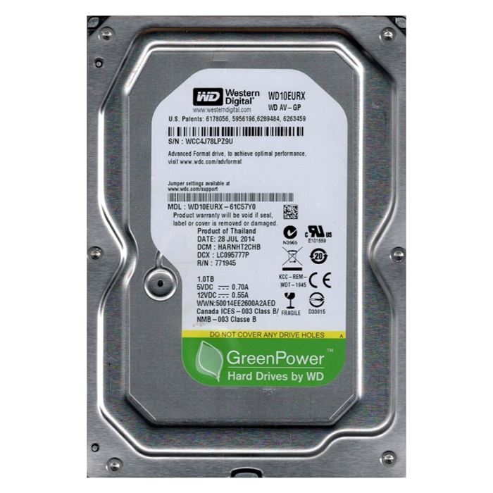 هارد 1 ترابایت وسترن دیجیتال سبز Western digital green