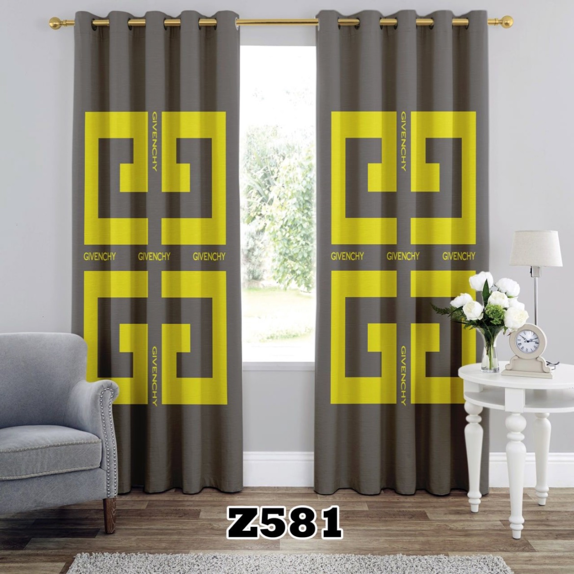 یک عدد پنل پرده اماده طرح اسپرت z581