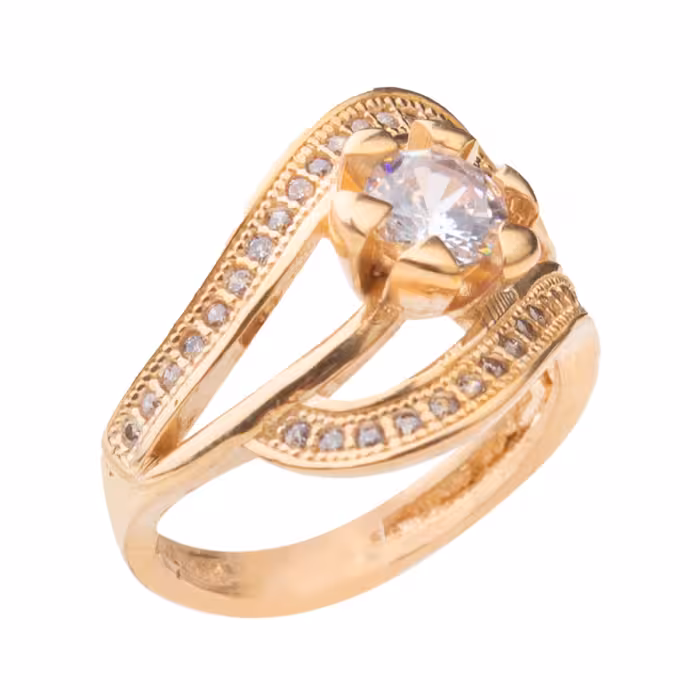 انگشتر طلاروس برند الناکس ضد آب نگین اتمی رنگ ثابت