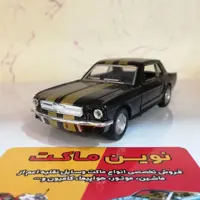 ماشین فلزی فورد موستانگ مشکی به صورت عقبکش دو در باز شو 