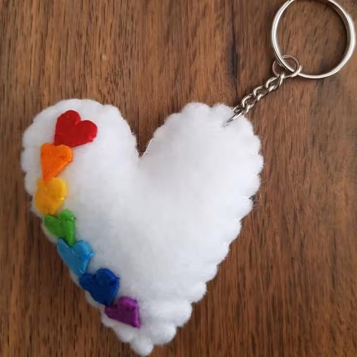 آویز و جاسوییچی (دخترانه طرح قلب)