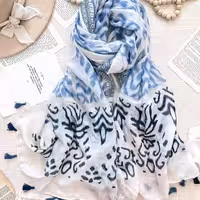 شال نخی وارداتی blue sky بی نهایت شیک