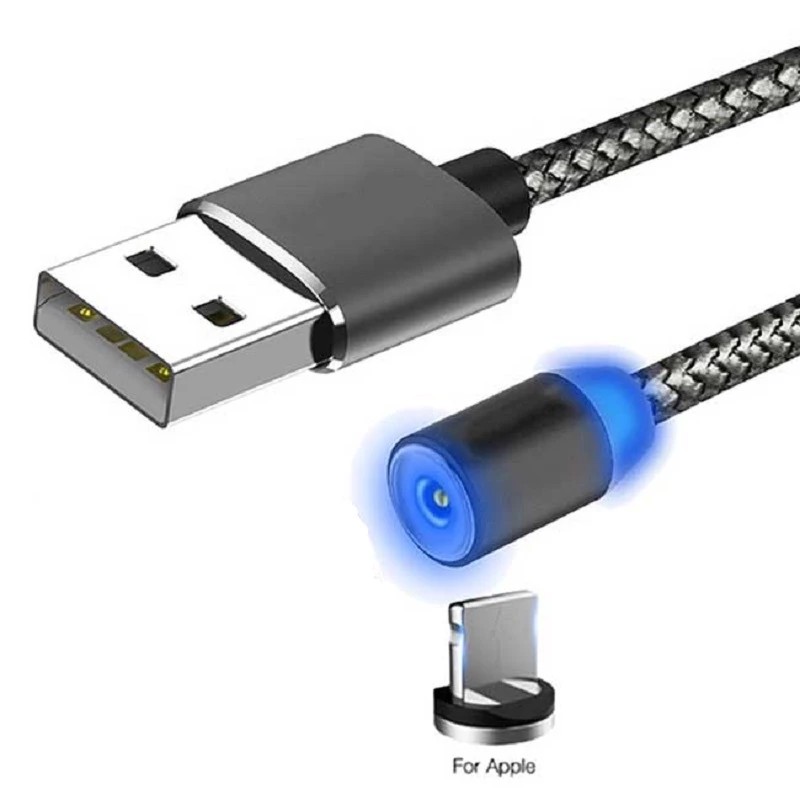 کابل شارژر مگنتی آهن ربایی مخصوص آیقون و اپل سوکت لایتنینگ