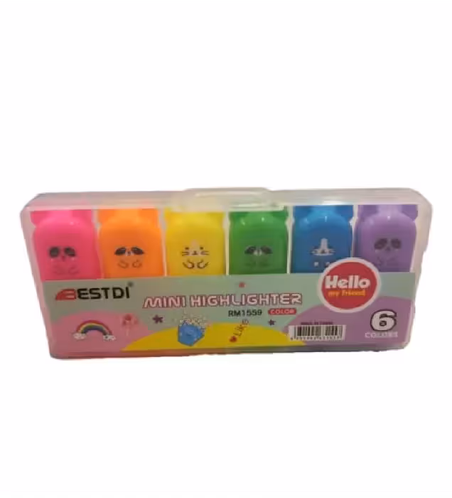 ماژیک هایلایتر 6 رنگ مدل خرسی تدی