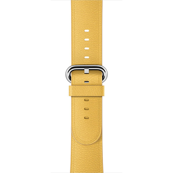 بند اپل واچ 3 چرم مدل 42mm Marigold Classic Buckle - Hiappleir
