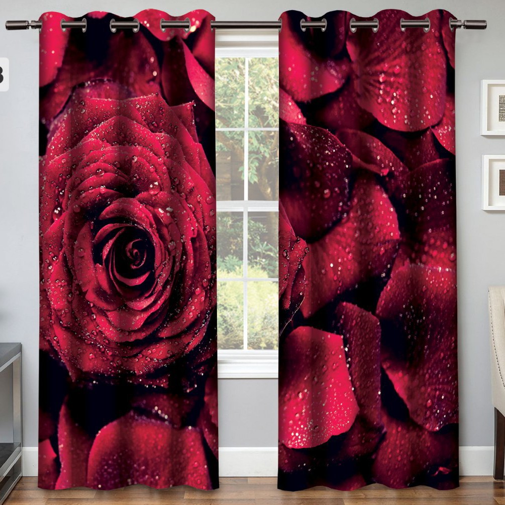 پرده چاپی پانچ طرح گُل کد 318