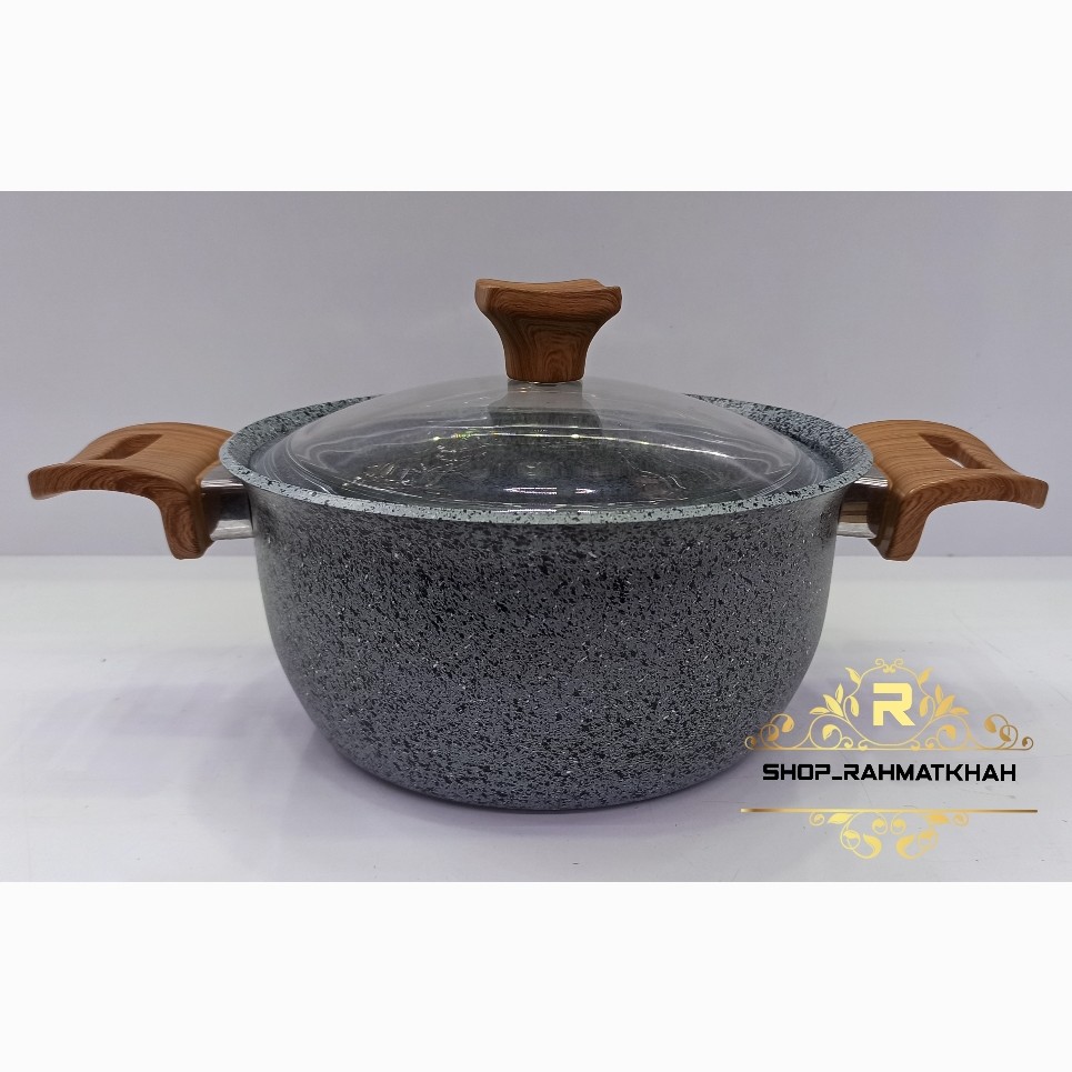 قابلمه گرانیتی سایز 20 در دو رنگ مشکی وطوسی ارسال با باربری و پس کرایه