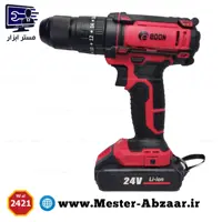 دریل چکشی پیچ بند و پیچ گوشتی شارژی دو باتری 24 ولت ادون مدل AD-24AP