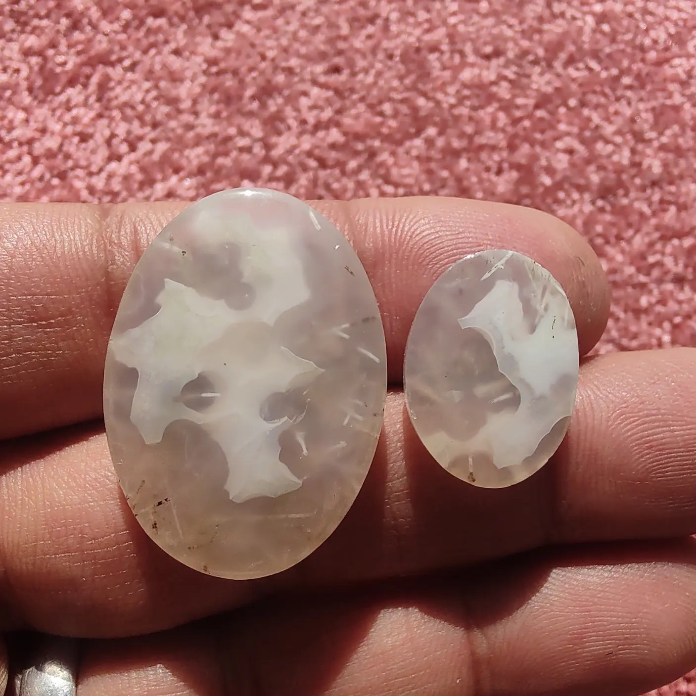 ست  نگین عقیق رتایل سفید 