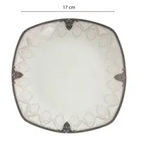 پیش دستی کیک خوری چینی پارس مدل 603 مربع (پس کرایه)