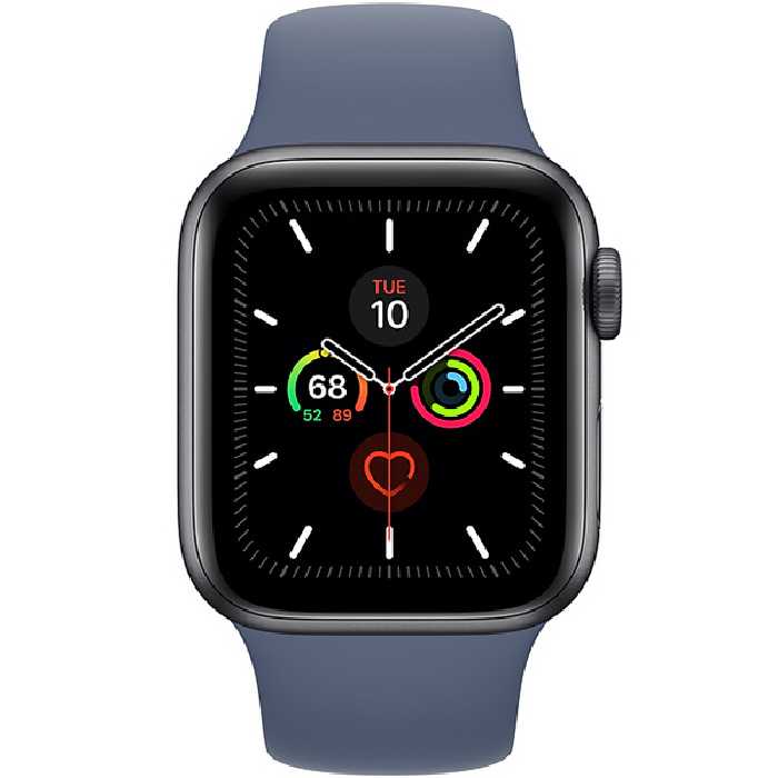 سری 5 اسپرت زنانه 40 میلیمتری Space Gray Aluminum Case with Alaskan Blue Sport Band - Hiapple.ir