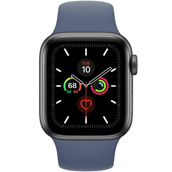 سری 5 اسپرت زنانه 40 میلیمتری Space Gray Aluminum Case with Alaskan Blue Sport Band - Hiapple.ir