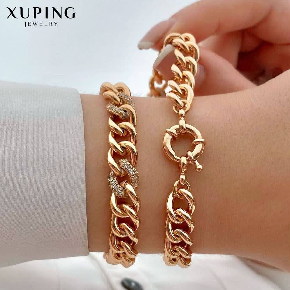 دستبند کارتیر  نگین دار  قفل ملوانی ژوپینگ به طول 20سانت و ضخامت 8میل ارسال رایگان