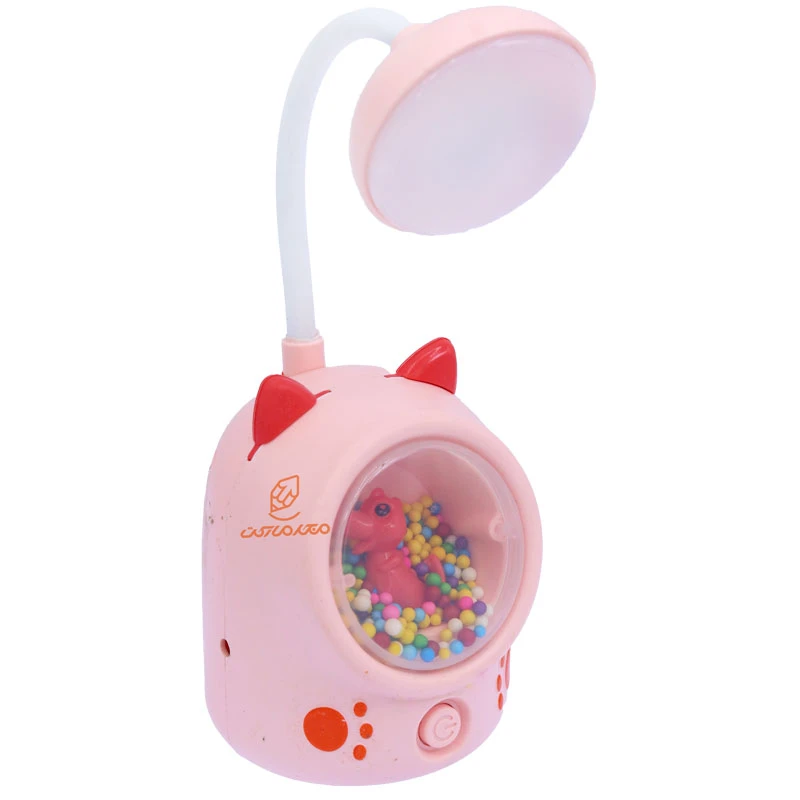 چراغ مطالعه رومیزی HQ2D گلبهی طرح گربه