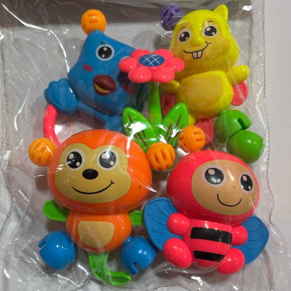 جغجغه نوزادی 4عددی مواد عالی