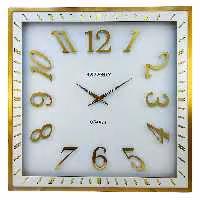 ساعت دیواری آرتمیس مدل 2038 گلد (طلایی) صفحه سفید