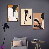 تابلو شاسی بکلیت طرح دکوری مدرن سبک مینیمال آرت مدل SH-1491 مجموعه 3 عددی