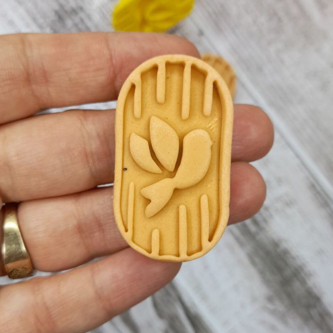 قالب شیرینی طرح پرنده. مهر و کاتر 6 سانت شیرینی