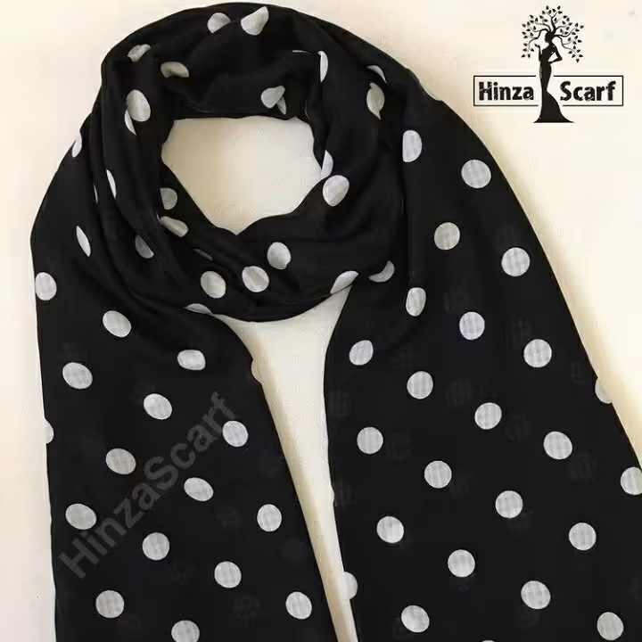 شال توپ توپی سفید مشکی شیک و پرطرفدار 