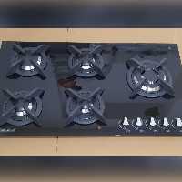 گاز رومیزی 5 شعله شیشه ای  با سرشعله قارچی هرمی 