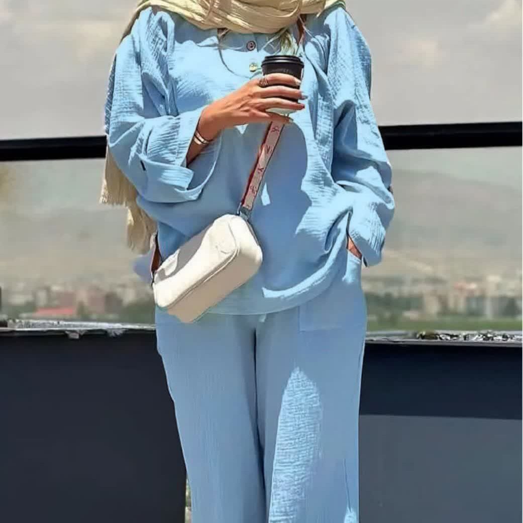 پیراهن شلوار یکتا 7 مانتو جنس بولدینگ