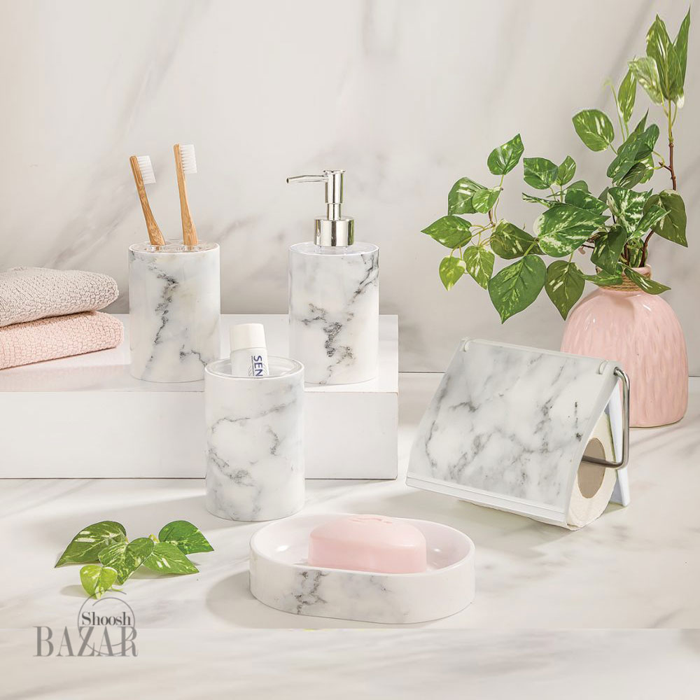 ست روشویی طرح ماربل لیمون