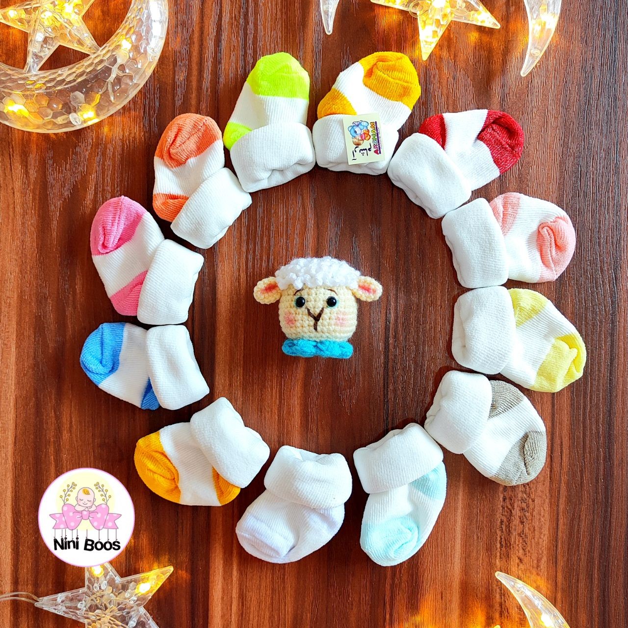 جوراب نوزادی دخترانه و پسرانه در 12 رنگ جذاب با کیفیت عالی جوراب بچگانه جوراب کودک جوراب نوزاد کد1