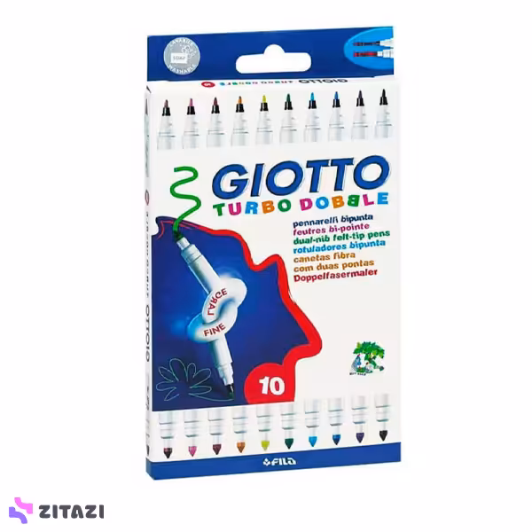 ماژیک 10 رنگ جیوتو Giotto مدل TURBO DOBBLE