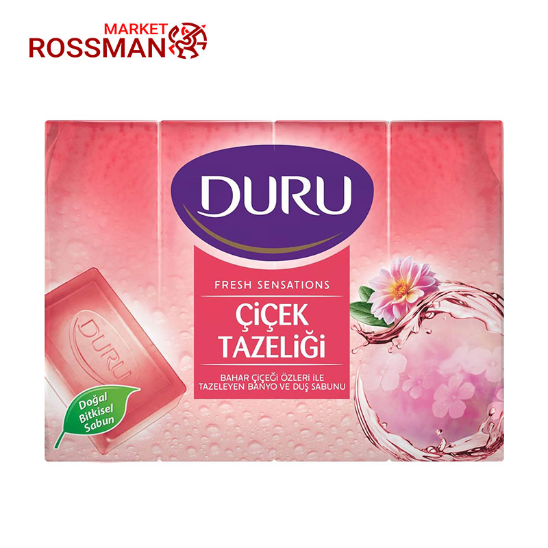 صابون دوش دورو Duru مدل Fresh Sensations رایحه گل های بهاری 4 عددی