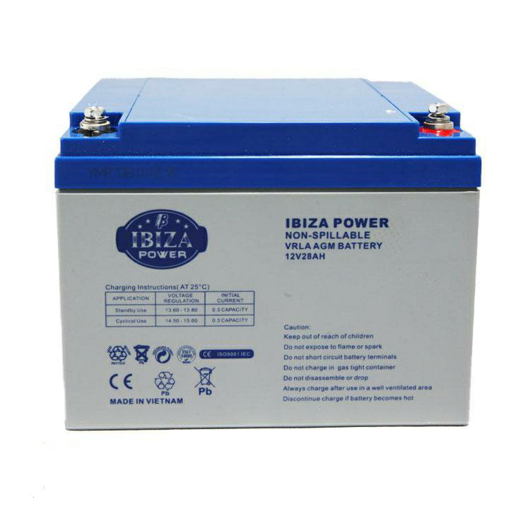 باطری 28 آمپر پایه کوتاه ویلچر  برقی