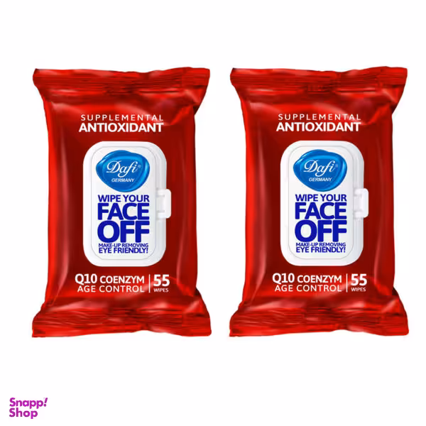 دستمال مرطوب دافی (Dafi) مدل Antioxidant مجموعه 2 عددی