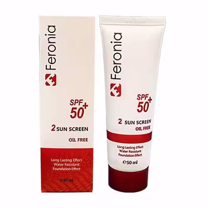 کرم ضدآفتاب پوست چرب رنگی متوسط2 SPF50 فرونیا