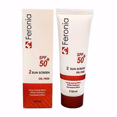کرم ضدآفتاب پوست چرب رنگی متوسط2 SPF50 فرونیا