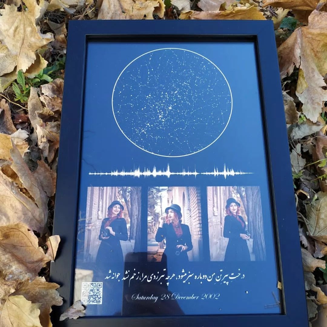 تابلو  لاکچری آسمون شب. سایز 20* 30. ارسال رایگان. 