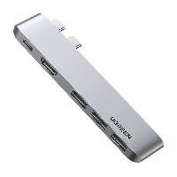 کابل تبدیل Mackbook pro air 2 x USB type C به 3x USB30-A   SD   TF   PD Multifunction Adapter مدل CM195