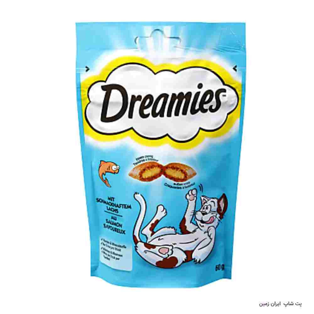 تشويقی بیسکویتی گربه برند دريميز Dreamies طعم ماهی